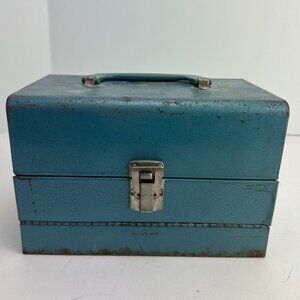 Vintage Logan De Luxe 5 Inch Movie 12 Reel Chest Metal Storage Box Carry Tote